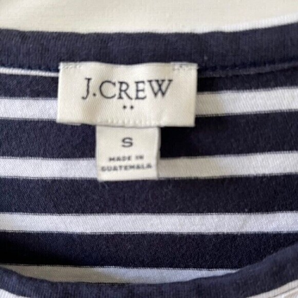 J. Crew Navy White Striped Tshirt Dress Size Small - Picture 9 of 9
